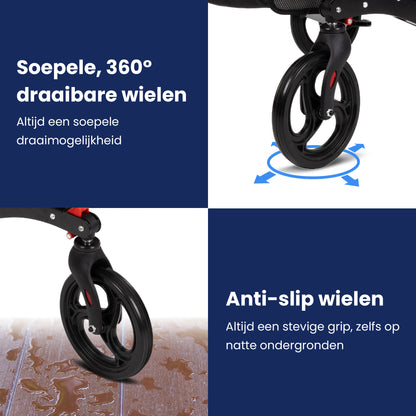 Lichtgewicht rollator + wandelstok