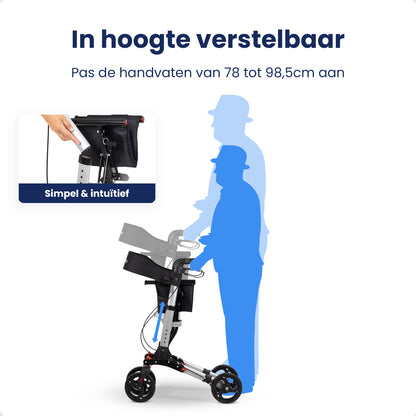 Lichtgewicht rollator + wandelstok